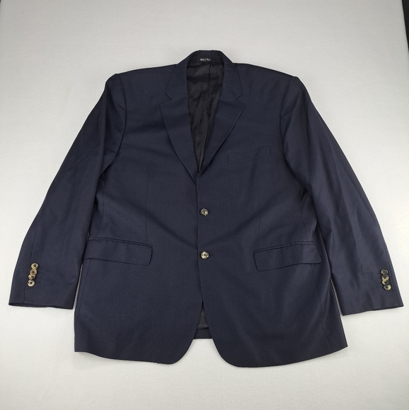Ermenegildo Zegna Traveler Blazer Mens Blue 46 Silk Wool Single Breasted Notched